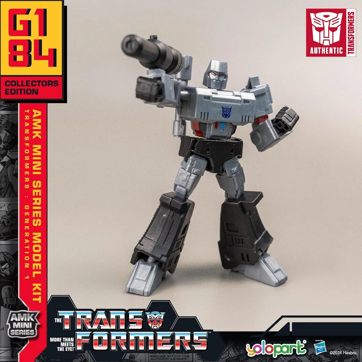 Megatron Transformer Toy,Transformers G1 Action Figures,AMK Mini Series 4.72 Inch Highly Articulated Megatron Model Kit with Weaponry,Collectible Transformer Toys for Kids Age 8 and Up,No Converting