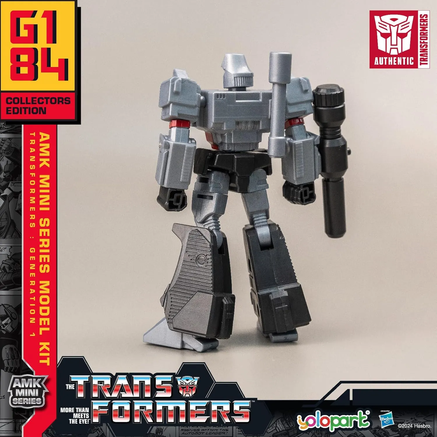 Megatron Transformer Toy,Transformers G1 Action Figures,AMK Mini Series 4.72 Inch Highly Articulated Megatron Model Kit with Weaponry,Collectible Transformer Toys for Kids Age 8 and Up,No Converting