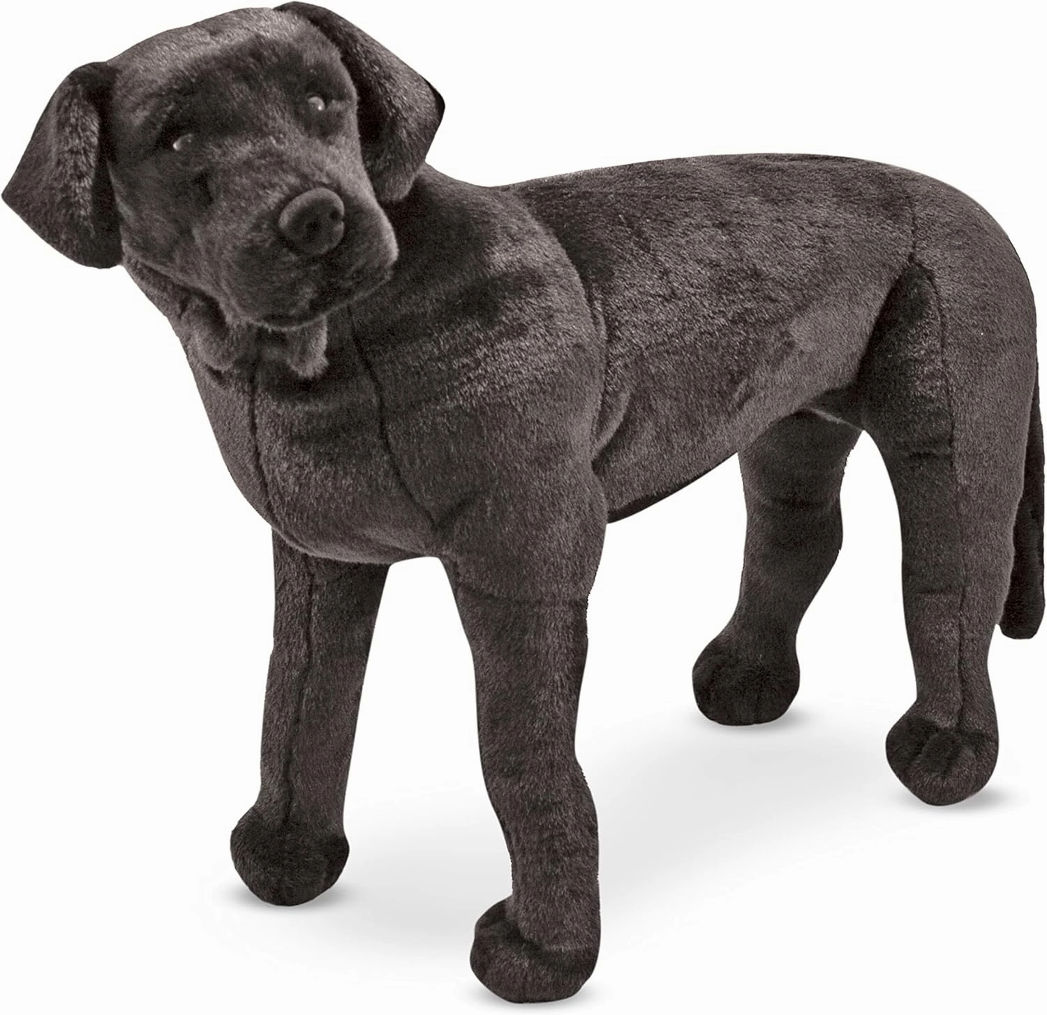 Melissa & Doug Giant Black Lab - Lifelike Stuffed Animal Dog (over 2 feet tall), Soft Polyester Fabric, Beautiful Black Lab Markings, Handcrafted, 77.47 cm H x 49.53 cm W x 24.13 cm L