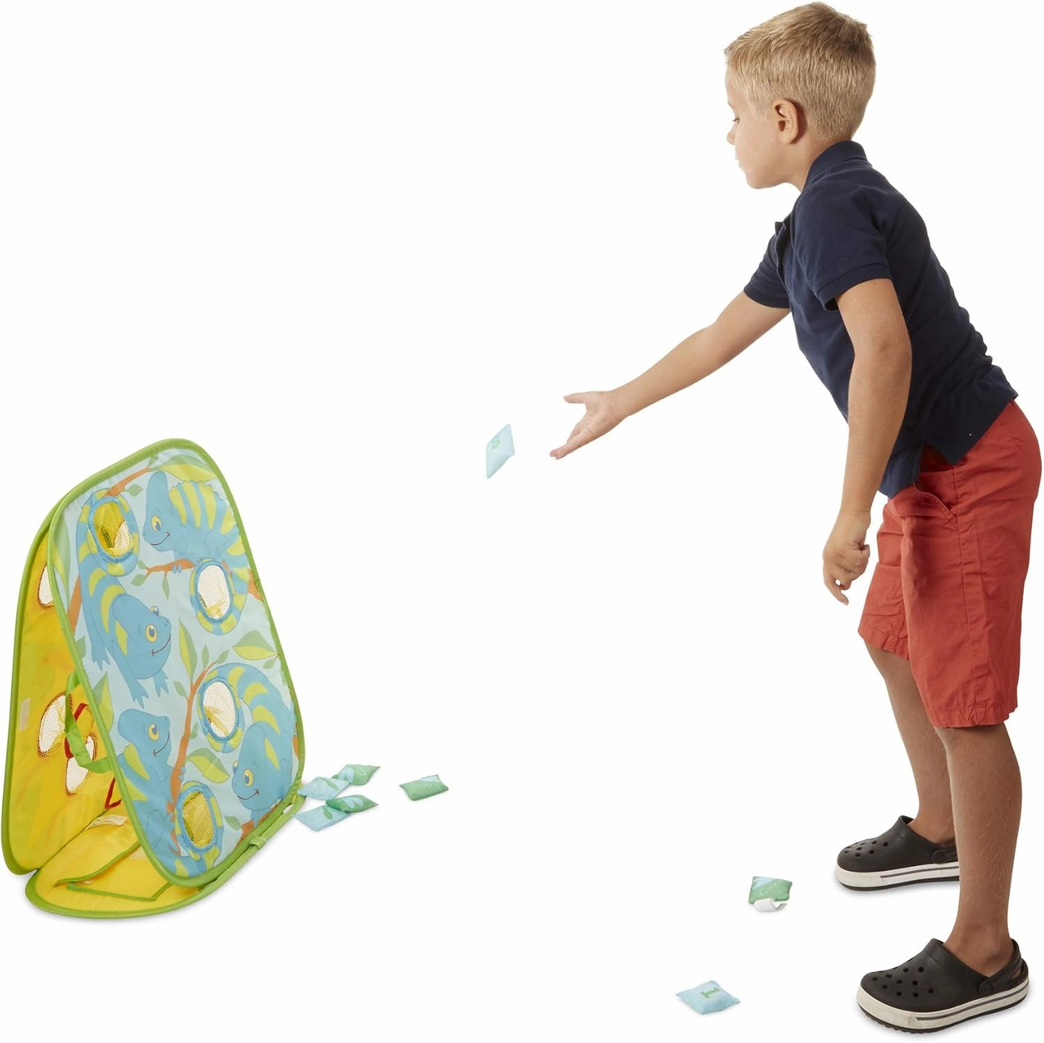 Melissa & Doug Verdie Chameleon Beanbag Toss (Two Challenging Games, 8 Pieces, Frustration-Free Packaging, Great Gift for Girls and Boys - Best for 4, 5 and 6 Year Olds)