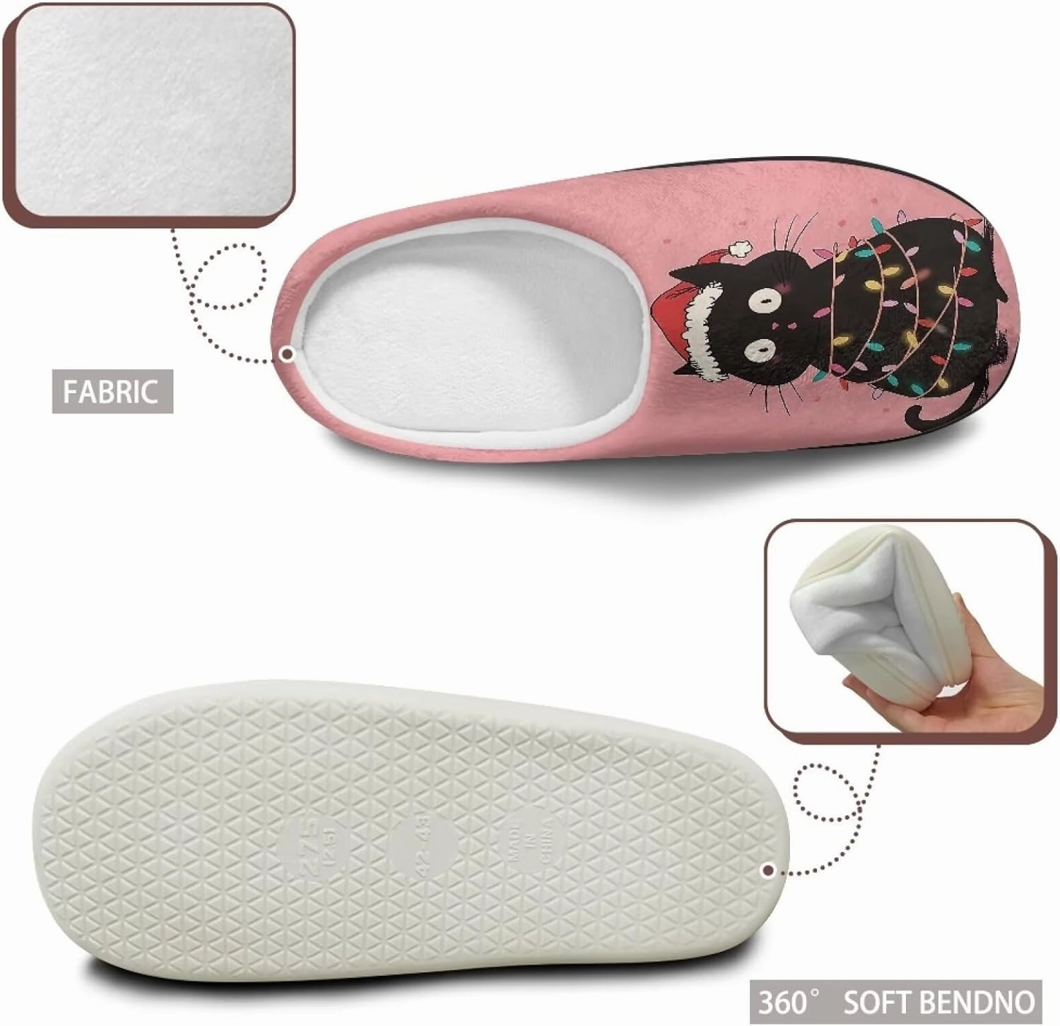 Men's Women's Plush Slippers, Flannel Warm Soft Cozy Slippers, House Bedroom Indoor/Outdoor Warm Shoes, Size 3-15