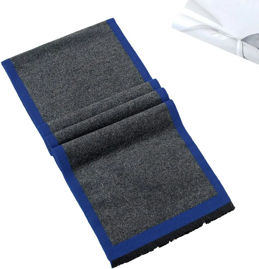 Mens Soft Scarf For Autumn And Winter，Simple And Elegant Long Thick Plush Scarf