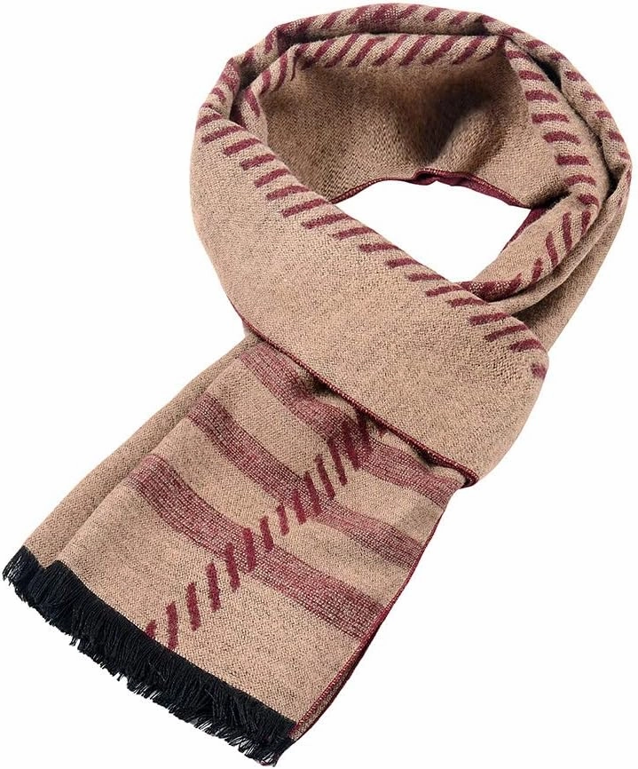 Mens Soft Scarf For Autumn And Winter，Simple And Elegant Long Thick Plush Scarf
