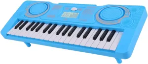 MERIGLARE 37 Keys Portable Piano Electric Piano Keyboard, Educational Learning Toy Portable Electronic Organ for Stage Outdoor Home Birthday Gift, Blue