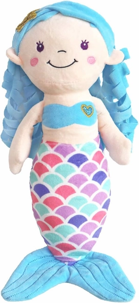 Mermaid Doll for Girls, Mermaid Princess Plush, Soft and Snuggly Plush Animal, Lovely Bright Colors, Perfect for Nap Time, Sleep, Travel, Play Time, Birthday Present, 16 Inches (Blue Color)