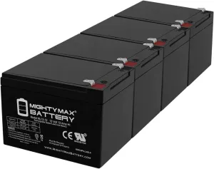 Mighty Max Battery 12V 12Ah UPS Battery for Hoveround Activa Mini Wheelchair - 4 Pack