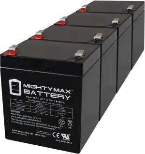 Mighty Max Battery 12V 5Ah F2 SLA Replacement Battery for Xcooter MINI-X ElectricScooter - 4 Pack