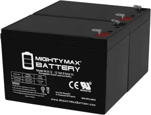 Mighty Max Battery 12V 9AH SLA Battery for Electric Scooter and Toy Car - Pack of 2