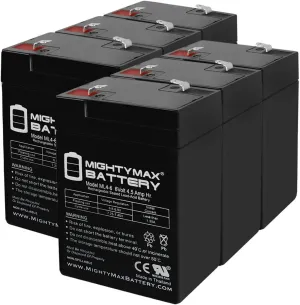 Mighty Max Battery 6V 4.5AH SLA Battery Replaces Disney DOC McStuffins Electric Toy Car - 6 Pack