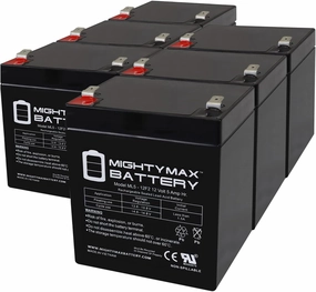 Mighty Max Battery 12V 5Ah F2 SLA Replacement Battery for Xcooter MINI-X ElectricScooter - 6 Pack