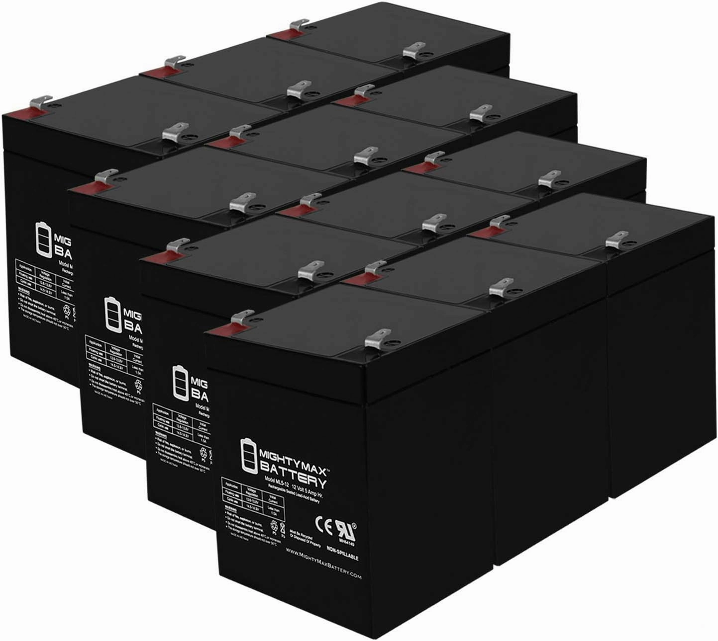 Mighty Max Battery 12V 5AH SLA Battery Replacement for Xcooter MINI-X Scooter - 12 Pack