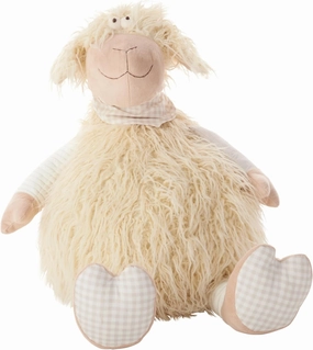 Mina Victory Plush Lines Shaggy Lamb Plush Toy Ivory 1'10" x 2'2" Plush Animal