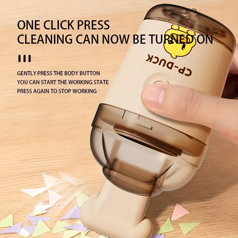 Mini Desktop Vacuum Cleaner with Wireless Charging