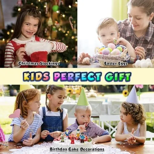 Mini Figure Toy, 36 PCS Action Figure, Minifigures Stuffer, Minifigures Building Bricks Mini People with Accessories, Boys Girls Gift for Christmas Stockings, Birthday