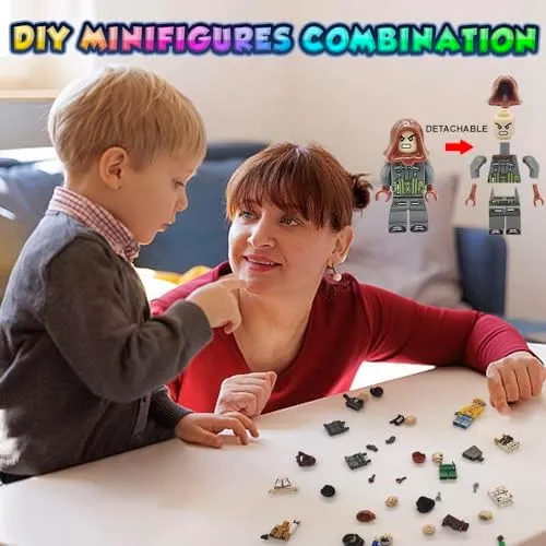 Mini Figure Toy, 36 PCS Action Figure, Minifigures Stuffer, Minifigures Building Bricks Mini People with Accessories, Boys Girls Gift for Christmas Stockings, Birthday