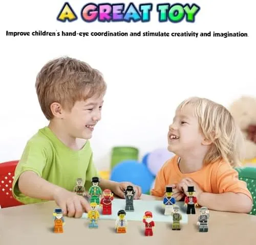 Mini Figure Toy, 36 PCS Action Figure, Minifigures Stuffer, Minifigures Building Bricks Mini People with Accessories, Boys Girls Gift for Christmas Stockings, Birthday