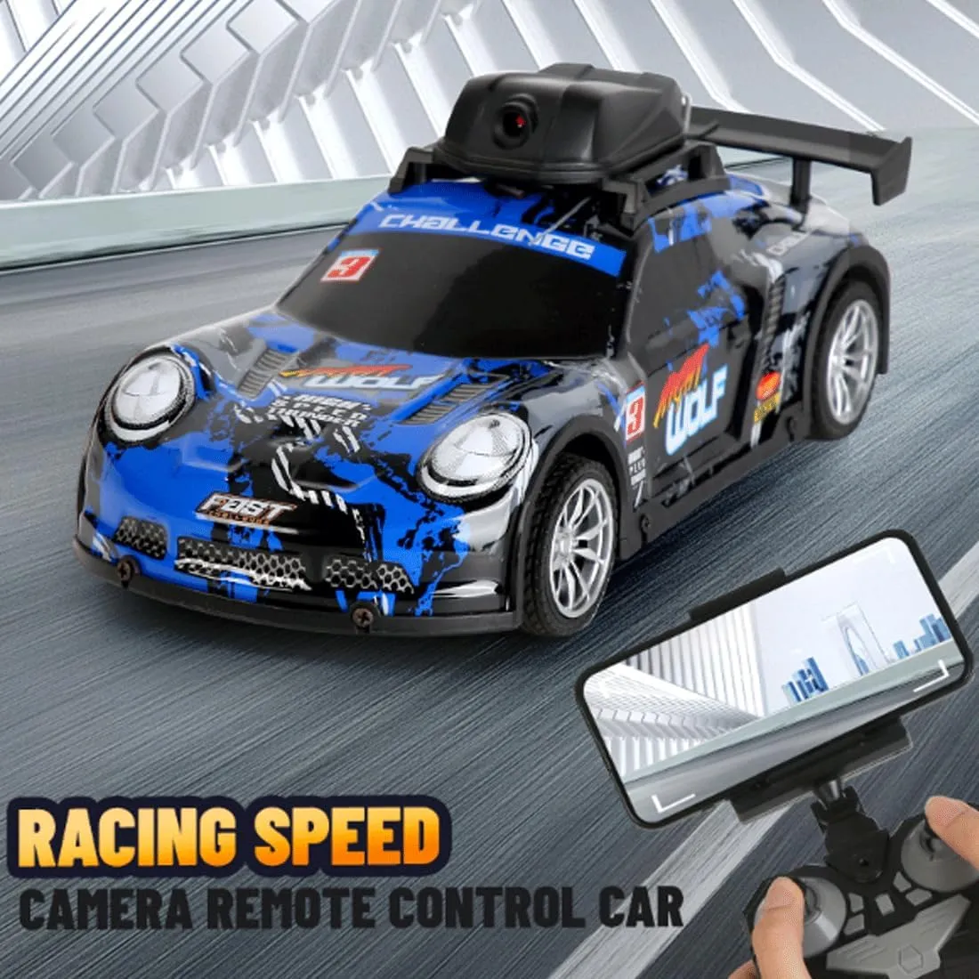 Mini RC Drift Car with HD Camera & LED Lights, 2.4G 4CH Remote Control Car Electric Racing Sports Cars for Adult Teens - RTR Version / 1 Battery