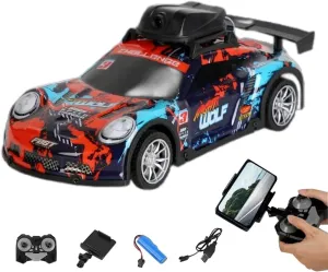 Mini RC Drift Car with HD Camera & LED Lights, 2.4G 4CH Remote Control Car Electric Racing Sports Cars for Adult Teens - RTR Version / 1 Battery