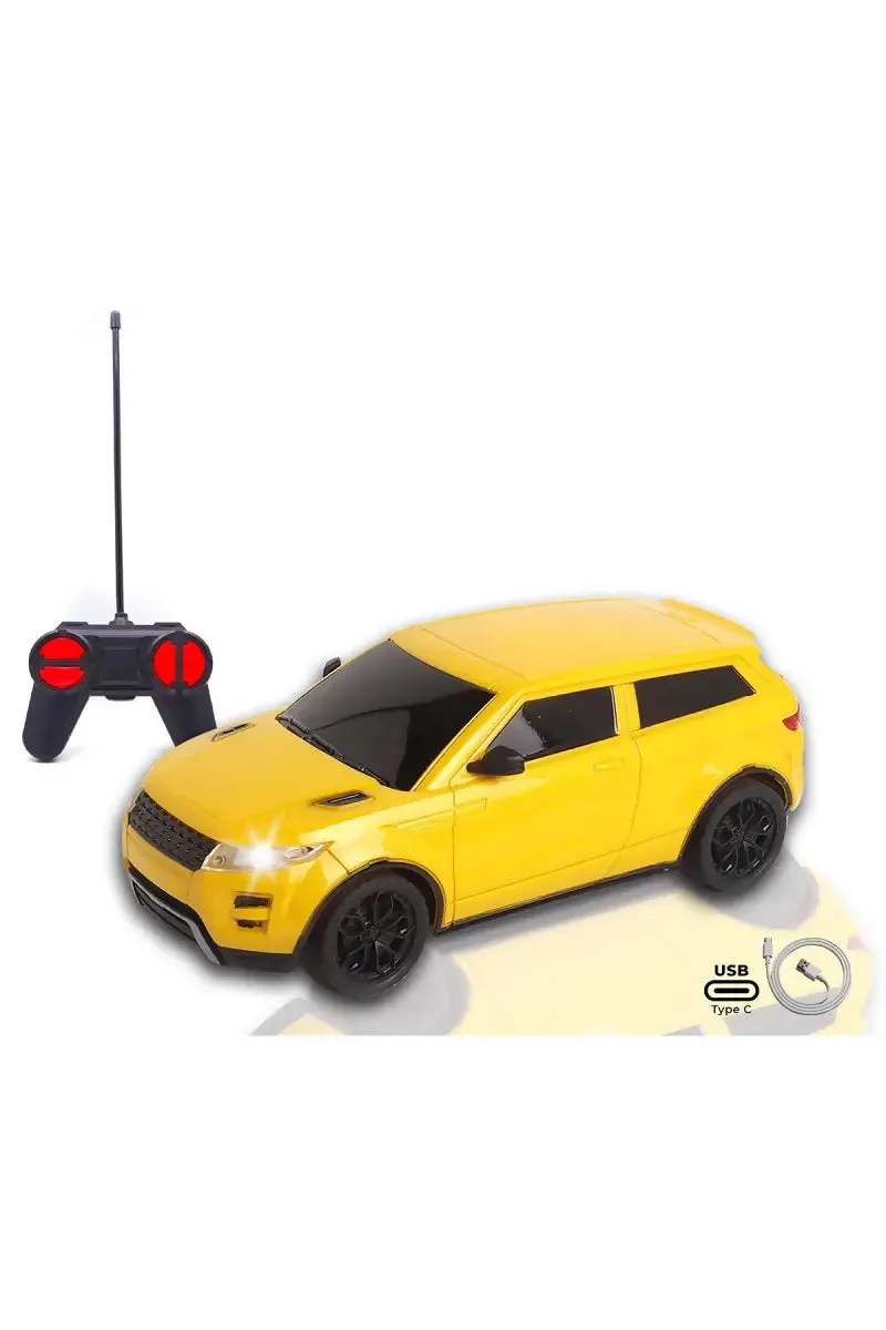Mini Rechargeable Remote Control Car (Yellow)