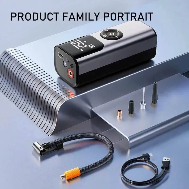 Mini Wireless Car Tire Inflator Pump - Portable Air Compressor