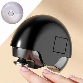 Mini 2-in-1 Nail Clipper and Polisher, Adjustable 2 Speeds Manicure Pedicure, Round Portable 360° Rotatable Nail with Nail Scraps Storage, Low-Noise Auto Nail Trimmer