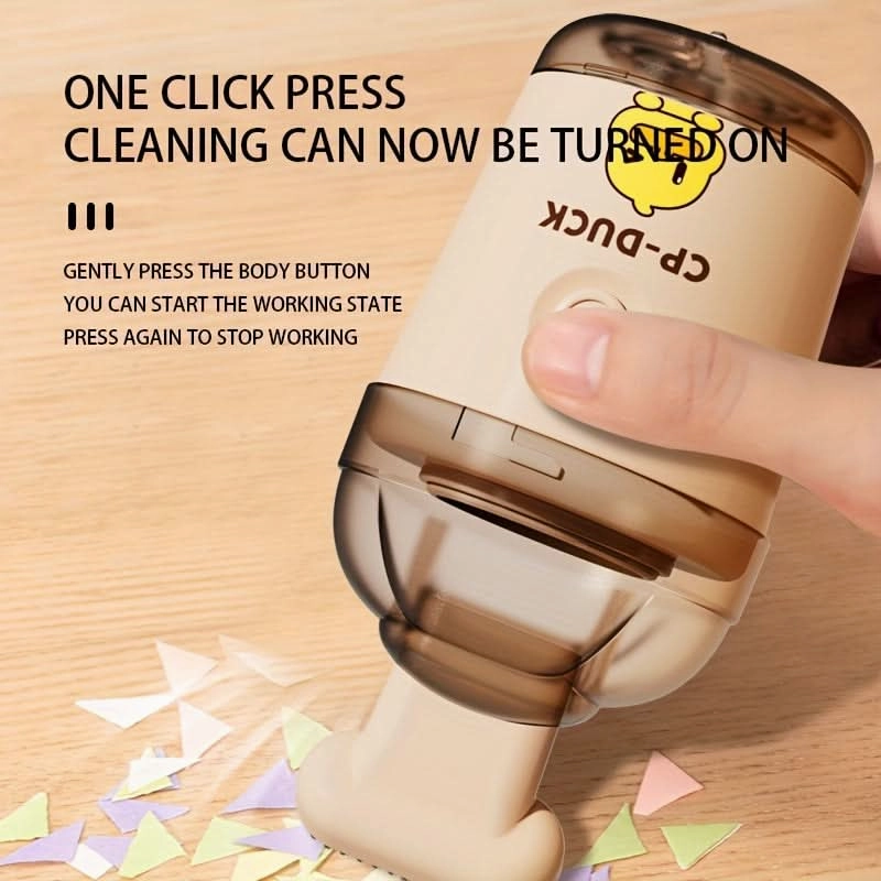 Mini Desktop Vacuum Cleaner with Wireless Charging