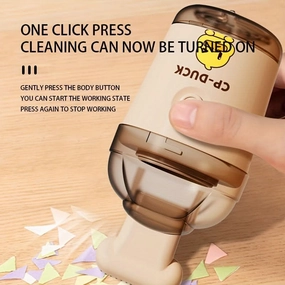 Mini Desktop Vacuum Cleaner with Wireless Charging