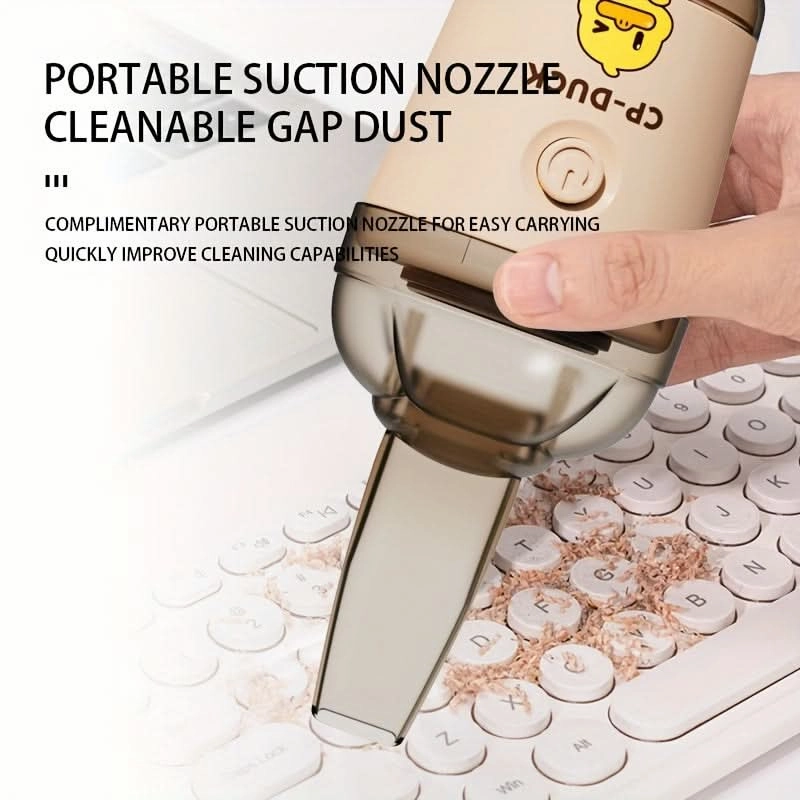 Mini Desktop Vacuum Cleaner with Wireless Charging