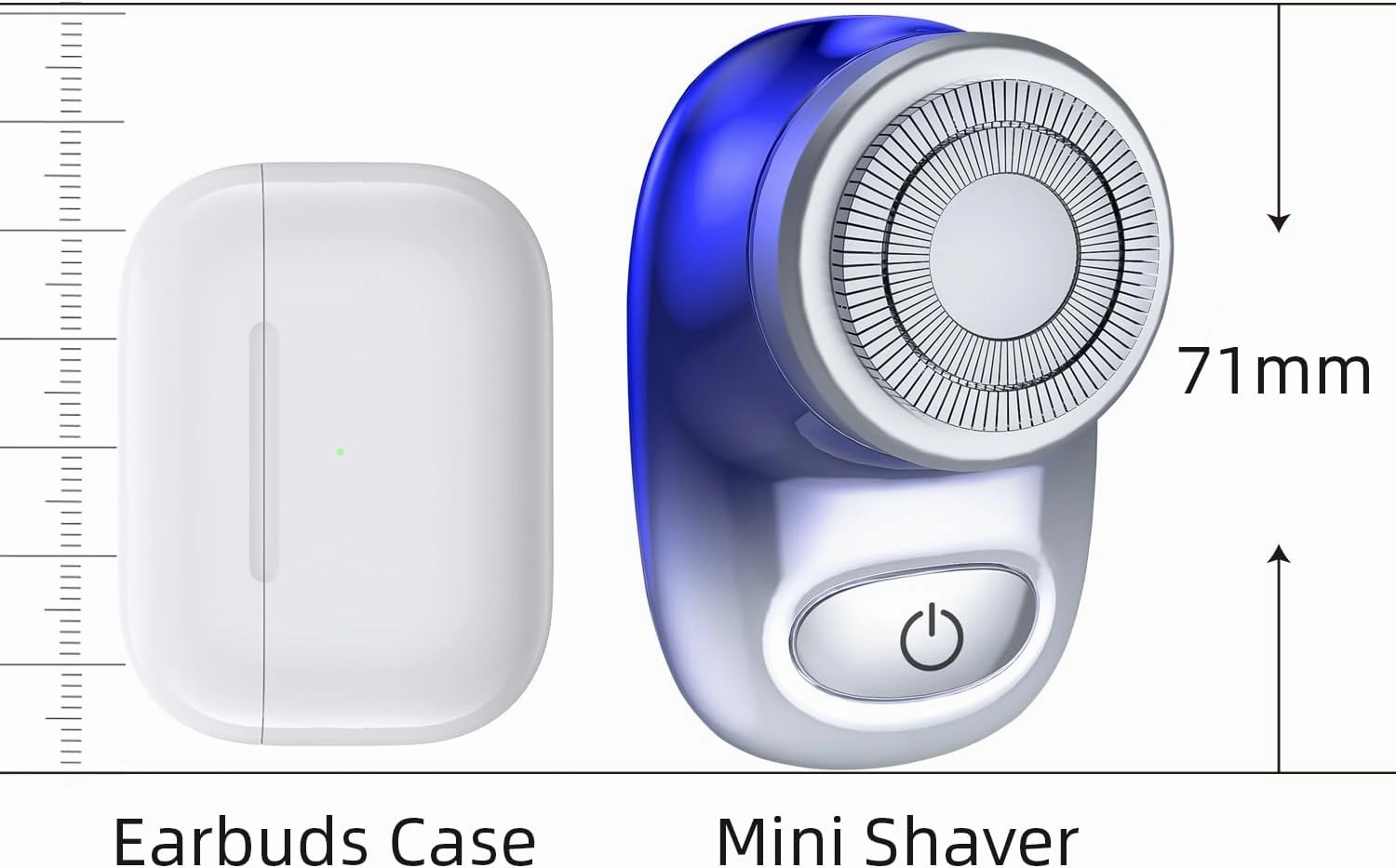 Mini Electric Shaver, Pocket Size Electric Shaver for Men Women, Rechargeable Easy One-Button, Portable Powerful Waterproof Razor for Travel Office Business Trip (1Pack)