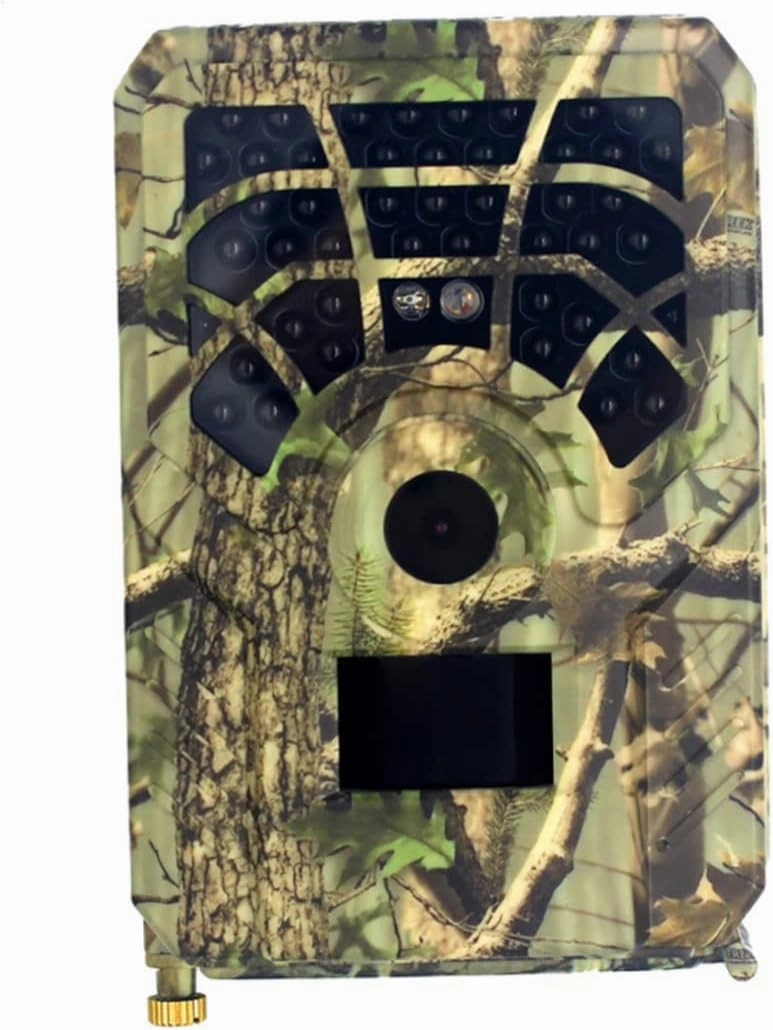 Mini Trail Camera, Wildlife Hunting Camera Trail Scouting Game Mini Camouflage Waterproof LCD Display Motion Activated Night Vision Critter Camera for Backyard, Outdoor