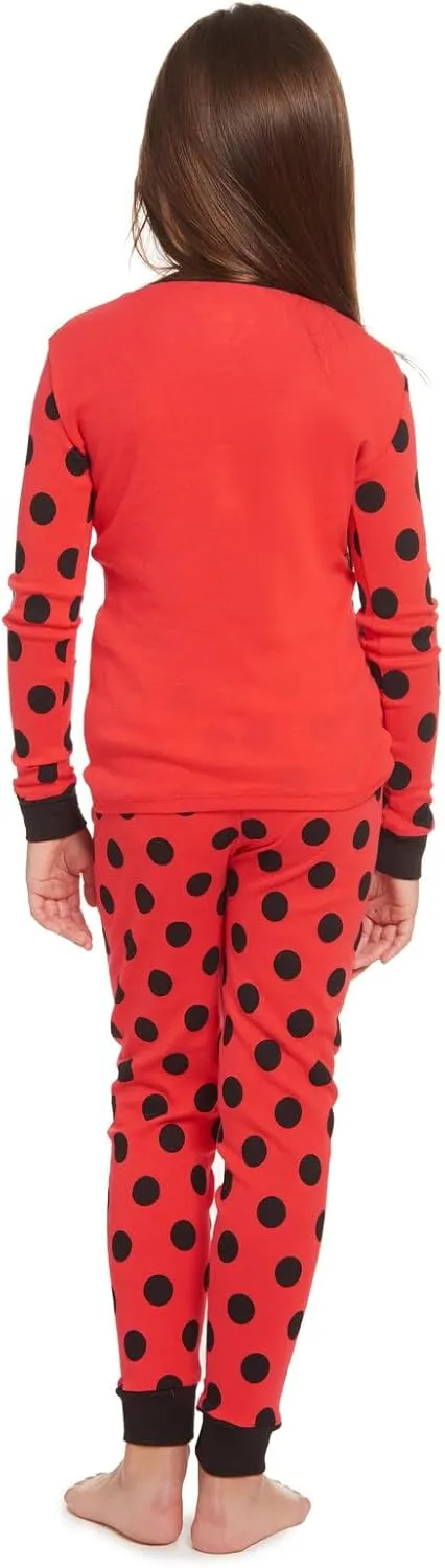 Miraculous Ladybug Girls Pullover Pajama Shirt and Pants Sleep Set Little Kid to Big Kid Sizes (4-5 - 14-16)