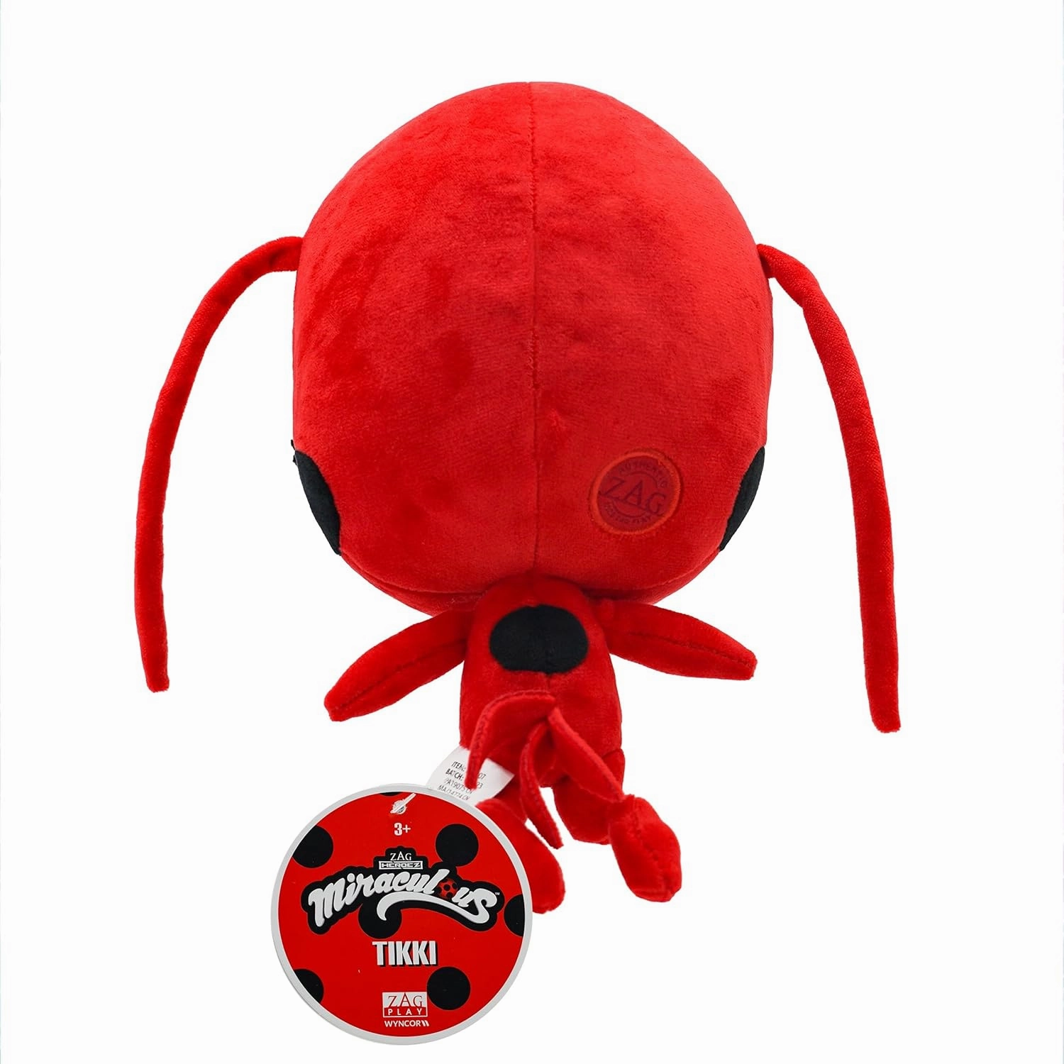 Miraculous Ladybug Kwami Mon Ami Plush Toy - Tikki The Ladybug, Super Soft Stuffed Animal - 9-inch Collectible Plush Figure, Ladybug & Cat Noir, Gift Stocking Stuffer for Kids & Collectors
