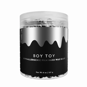 Miss Cire Gray Metallic Hypoallergenic Vegan Hard Wax Beads - Painless Hair Removal Peel-Off Wax - Low melting Point - Ultra Smooth Consistency - For Face and Body - Boy Toy - For Sensitive Skin - 8oz