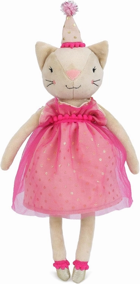 MON AMI Pia Party Kitty Plush Animal Toy - 12", Stuffed Cat Toy, Soft & Cuddly Plush Cat Doll, Great Gift for Kids, Girls, Nursery Decor