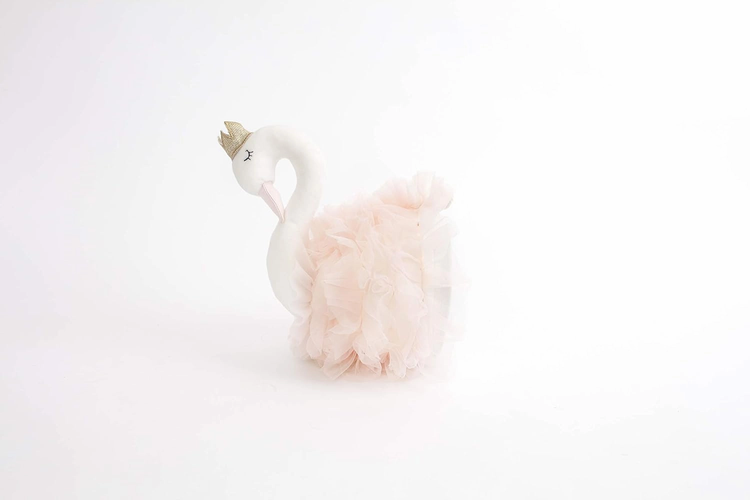 Mon Ami Princess Swan Stuffed Animal Head Wall Mount - 15", Elegant Children’s Bedroom Wall Mount, Home Decor, Kids Decor, Nursery Décor