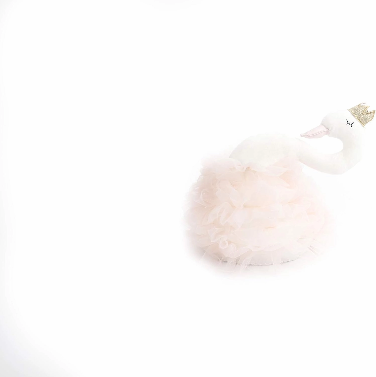 Mon Ami Princess Swan Stuffed Animal Head Wall Mount - 15", Elegant Children’s Bedroom Wall Mount, Home Decor, Kids Decor, Nursery Décor