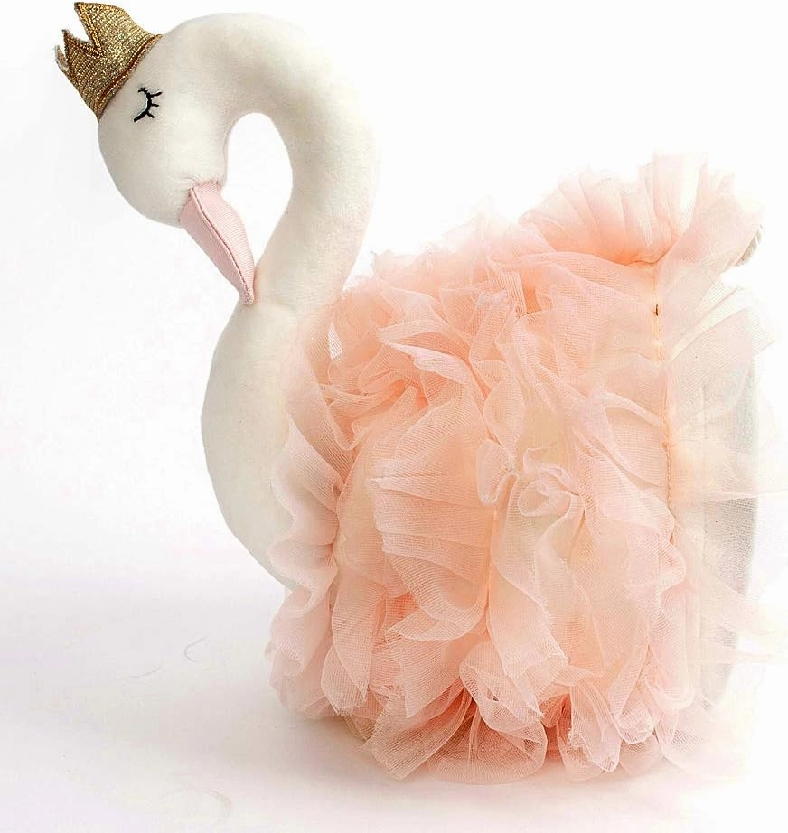 Mon Ami Princess Swan Stuffed Animal Head Wall Mount - 15", Elegant Children’s Bedroom Wall Mount, Home Decor, Kids Decor, Nursery Décor