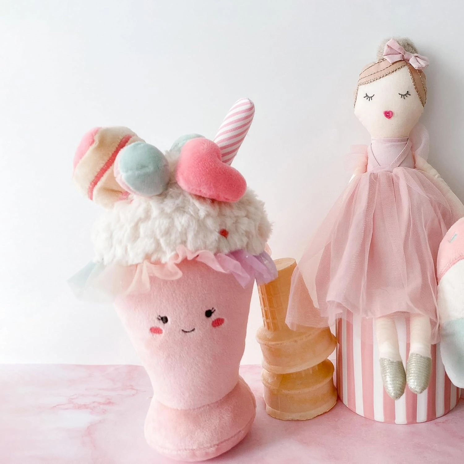 MON AMI Sweet Treat Milkshake Stuffed Toy – 8”, Super Soft Food Plush, Collectible Stuffed Plush for Kids