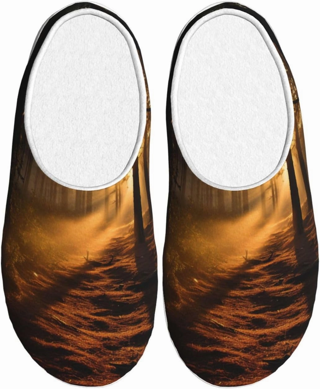 Morning Sunlight In Wilderness Slippers With Fluffy Soft Warm For Men, Flannel Slippers Cozy Plush Indoor Outdoor,Size 12-13