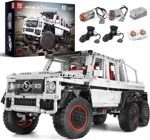 Mould King 13061 Off-Road Pickup Trucks Building Kits Toy, 6x6 MOC Building Blocks Model Off-Road Vehicle with Motor/APP Remote Control, Gift for Kids Age 8 /Adult Enthusiasts(3686 Pieces)