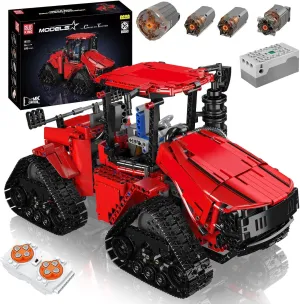 Mould King Crawler Tractor Building Toys, 1698 Pieces 4x4 Tracked Tractor Building Sets for Adults/Kids Age 8 , Construction Vehicle Model Blocks Kit Creative
