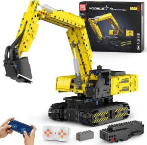 Mould King RC Excavator Technique Building Sets for Boys,15061 RC Construction Vehicles Toy with APP Remote Control Building Blocks,STEM Construction Engineering Toys for Boy Age 8-12(1120PCS)