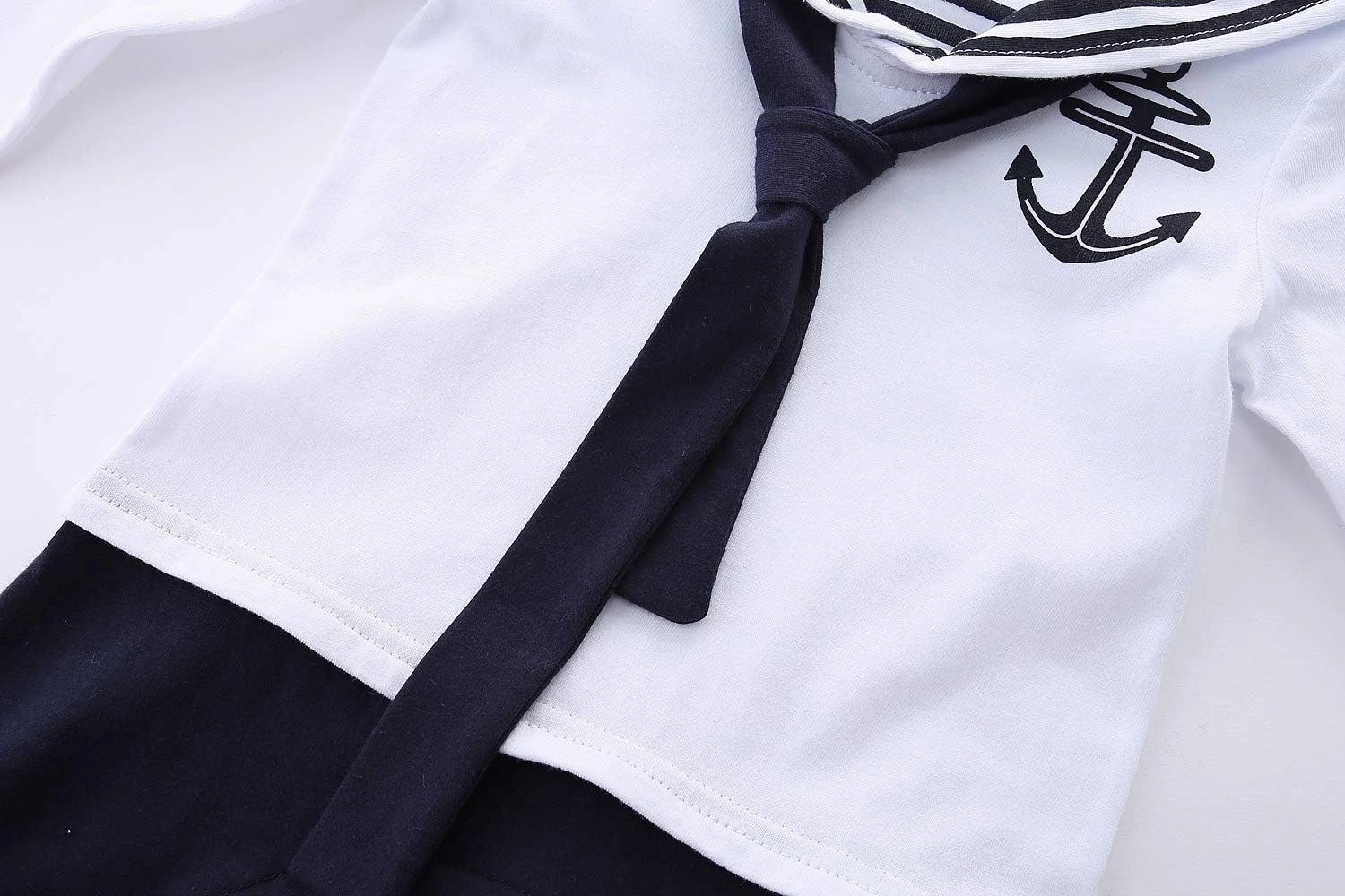 Mud Kingdom Baby Boy Rompers with Hat Uniform Nautical 2 Piece Set Bodysuit