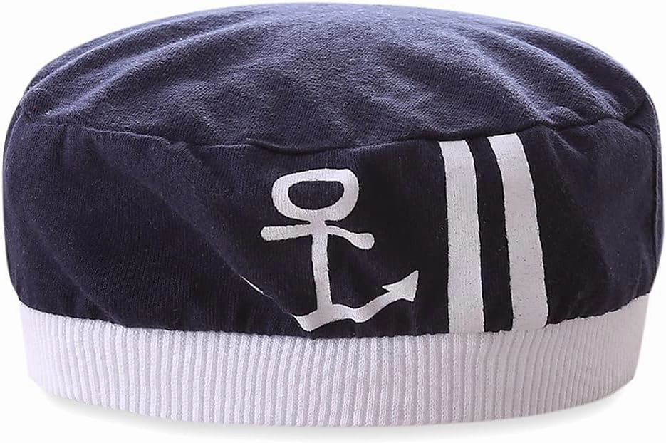 Mud Kingdom Baby Boy Rompers with Hat Uniform Nautical 2 Piece Set Bodysuit