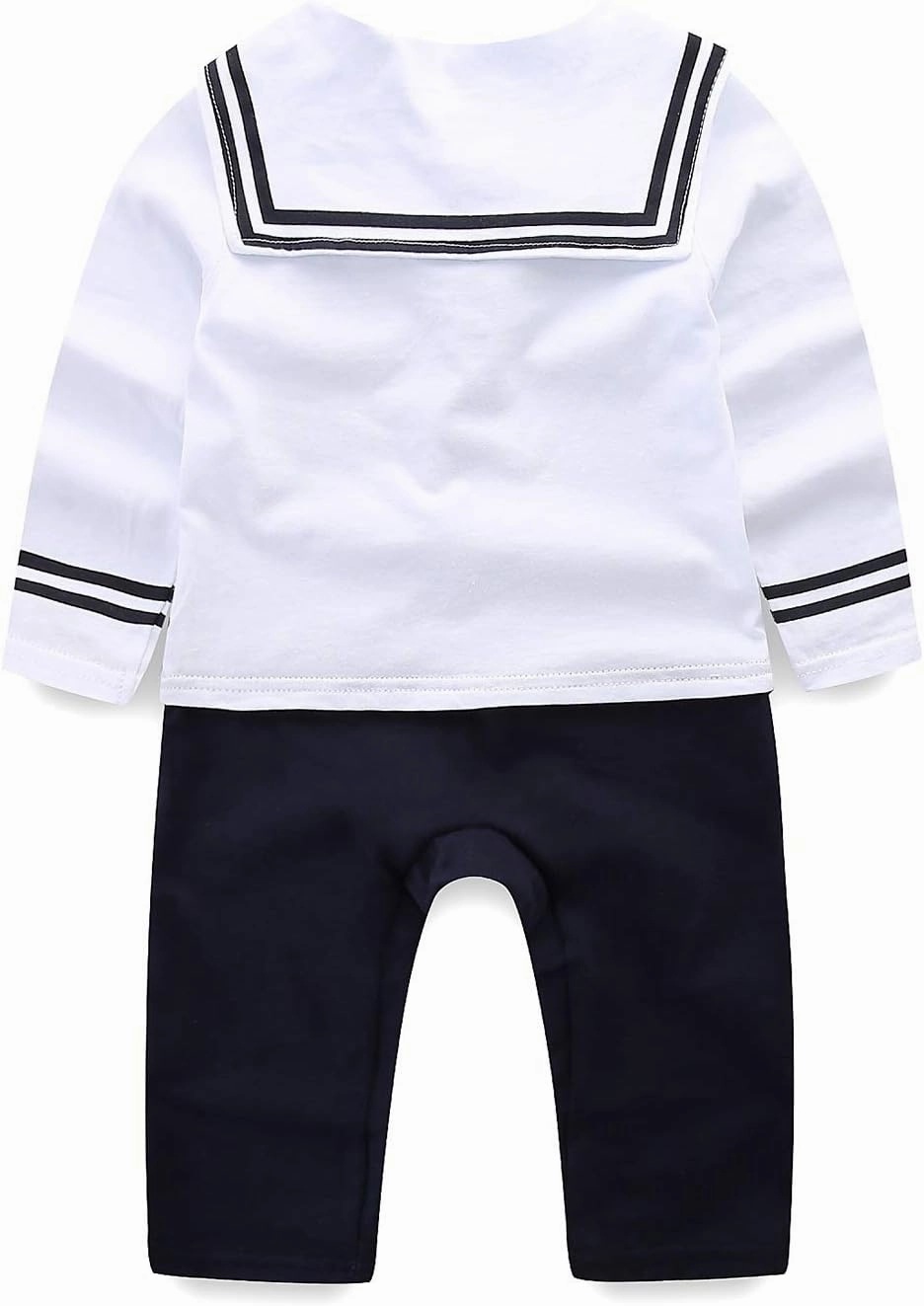 Mud Kingdom Baby Boy Rompers with Hat Uniform Nautical 2 Piece Set Bodysuit