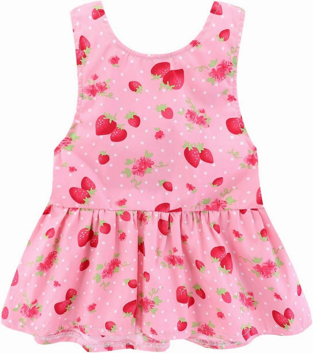 Mud Kingdom Strawberry Girls Outfits Summer Holiday Cute Backless
