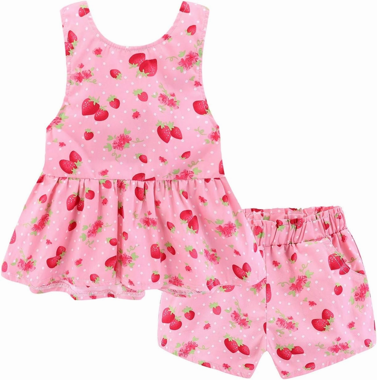 Mud Kingdom Strawberry Girls Outfits Summer Holiday Cute Backless