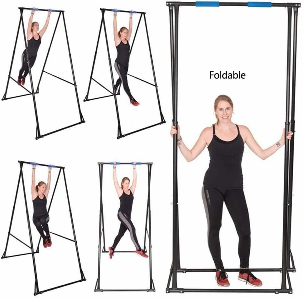 Multi-Function Horizontal Bar, Adjustable Pull-up Device for Home Gym, Stable & Heavy Duty, 200kg Load, Black - 180x120x250cm