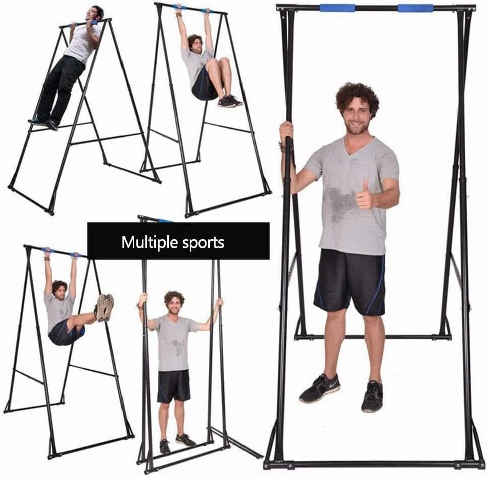 Multi-Function Horizontal Bar, Adjustable Pull-up Device for Home Gym, Stable & Heavy Duty, 200kg Load, Black - 180x120x250cm
