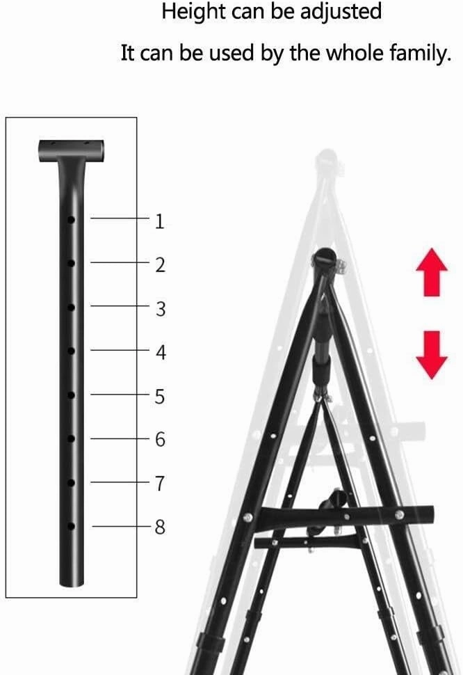 Multi-Function Horizontal Bar, Adjustable Pull-up Device for Home Gym, Stable & Heavy Duty, 200kg Load, Black - 180x120x250cm